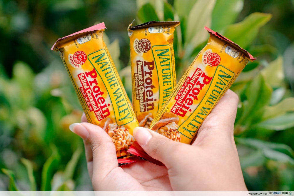 Nature Valley protein bars in different flavours