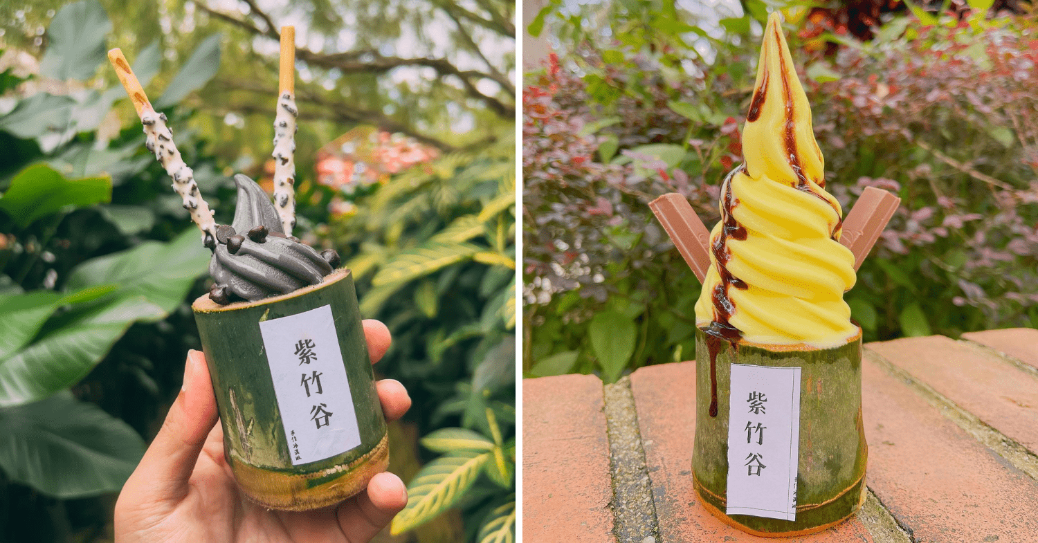 Nature-themed cafes near JB checkpoint - fat bamboo cafe soft serve
