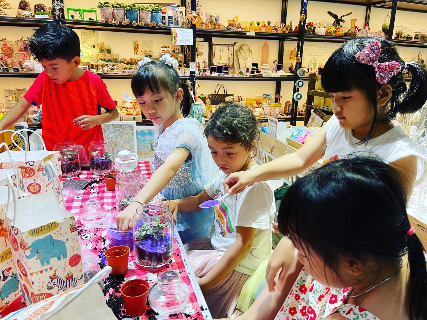 Terrarium Workshops in Singapore - Love In A Bottle kids' workshop