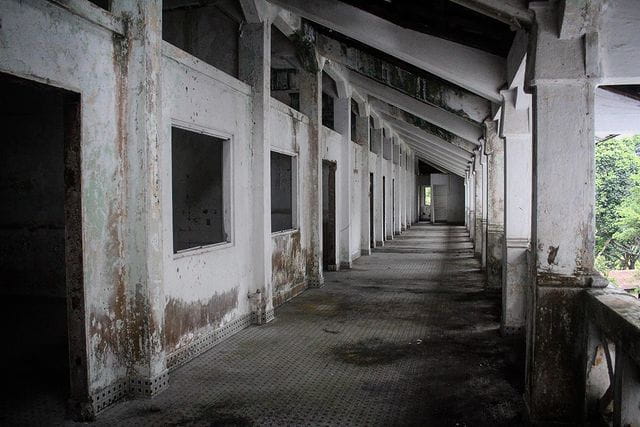 corridor in old changi hospital