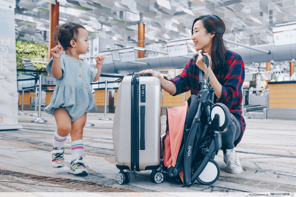 migrating overseas - luggage at airport