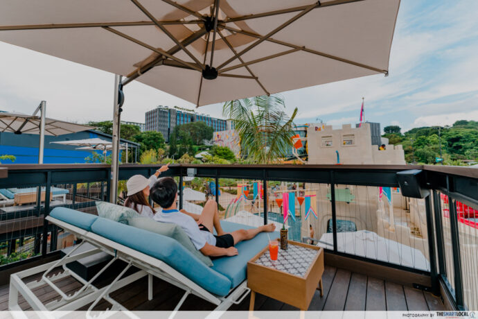 Sentosa Splash Splash Tribe Beach Club - Water Slides & 2-Storey Gazebos On Sentosa