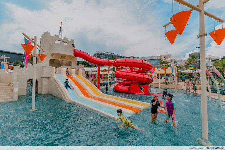 Splash Tribe Beach Club Water Slides & 2Storey Gazebos On Sentosa
