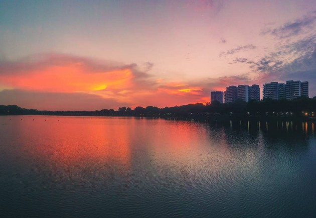 things to do yishun - Lower Seletar Reservoir sunset