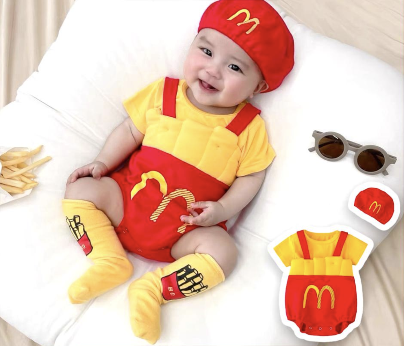 unofficial fast food merch - mcdonald's baby onesie