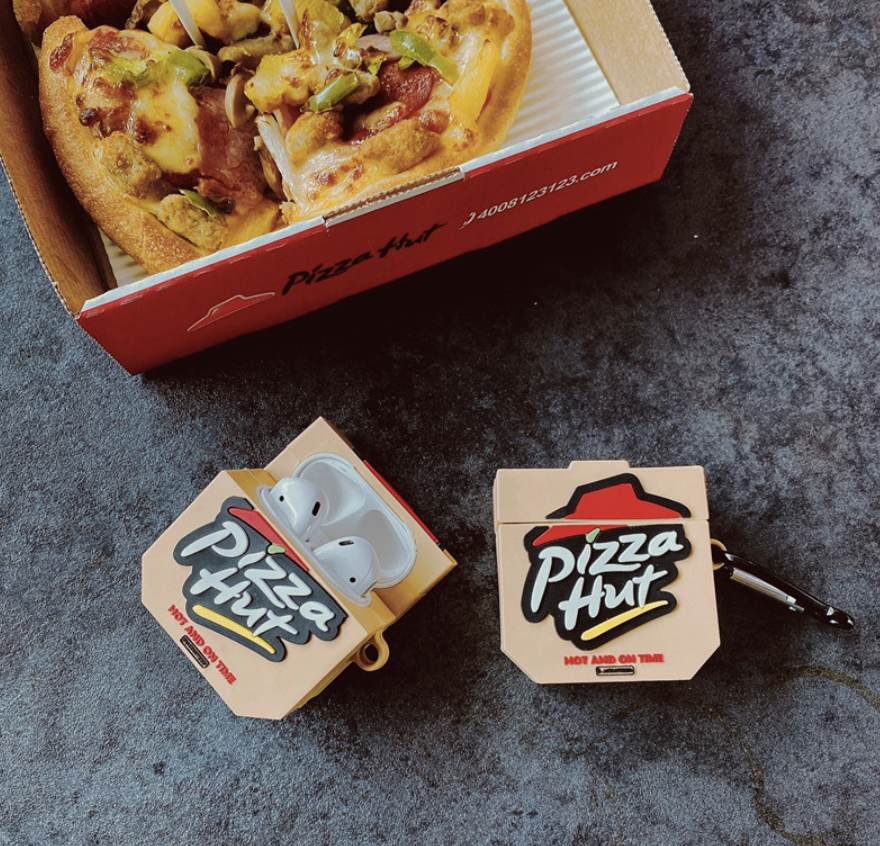 unofficial fast food merch - pizza hut airpods case