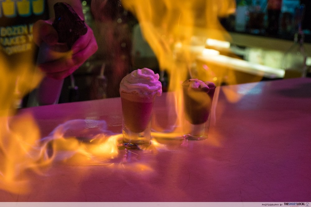 Chupitos Bar Flaming Shots