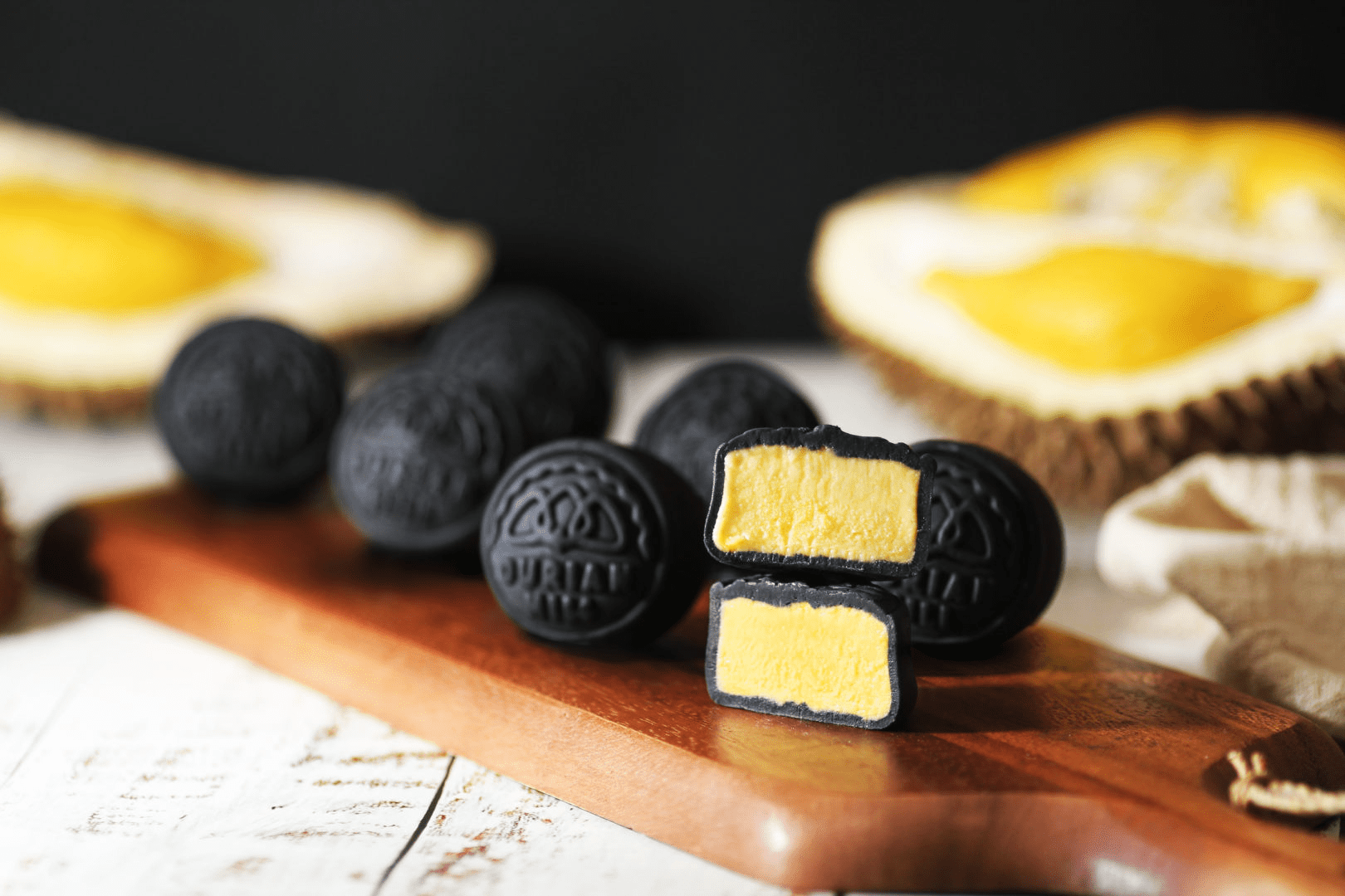 Durian Hill Charcoal Mooncakes