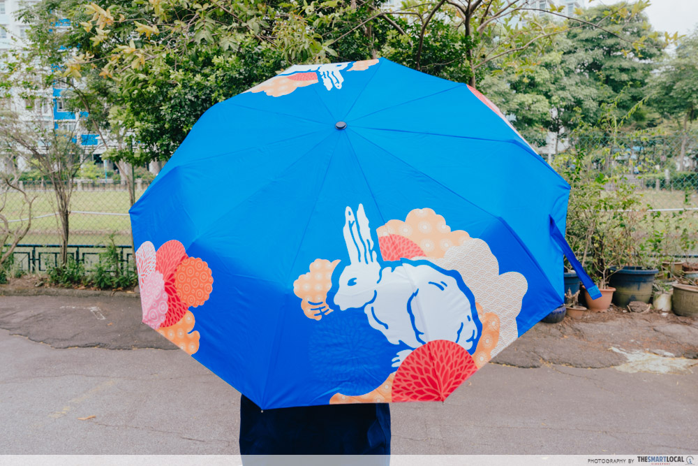 chinatown point mid-autumn white rabbit umbrella