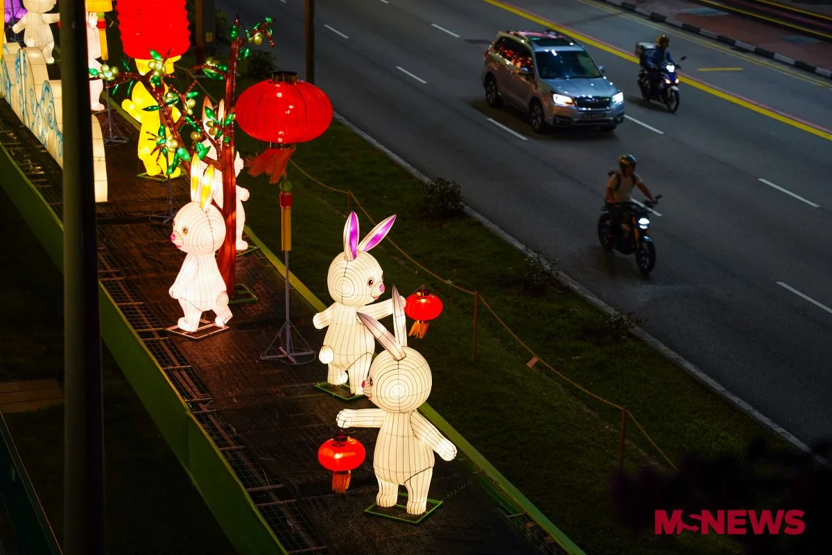 mid-autumn festival 2023 - chinatown street bunny lanterns