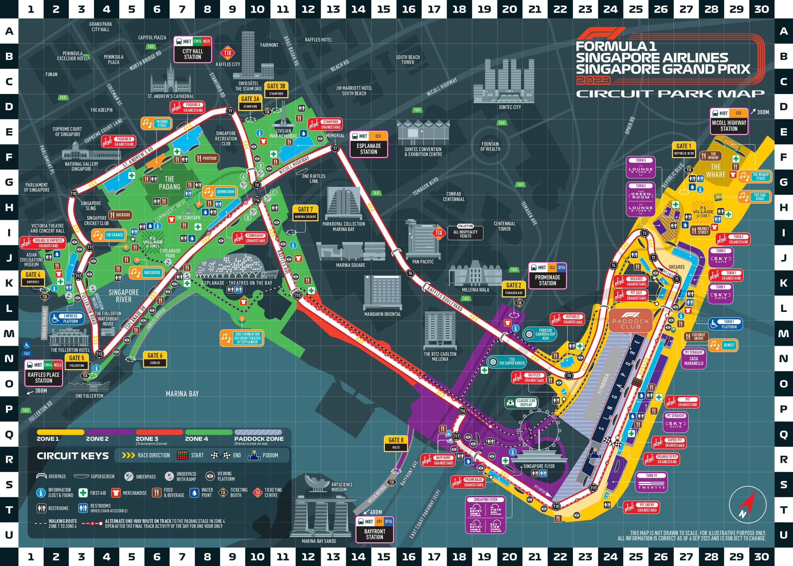 singapore grand prix weekend - circuit map 2023