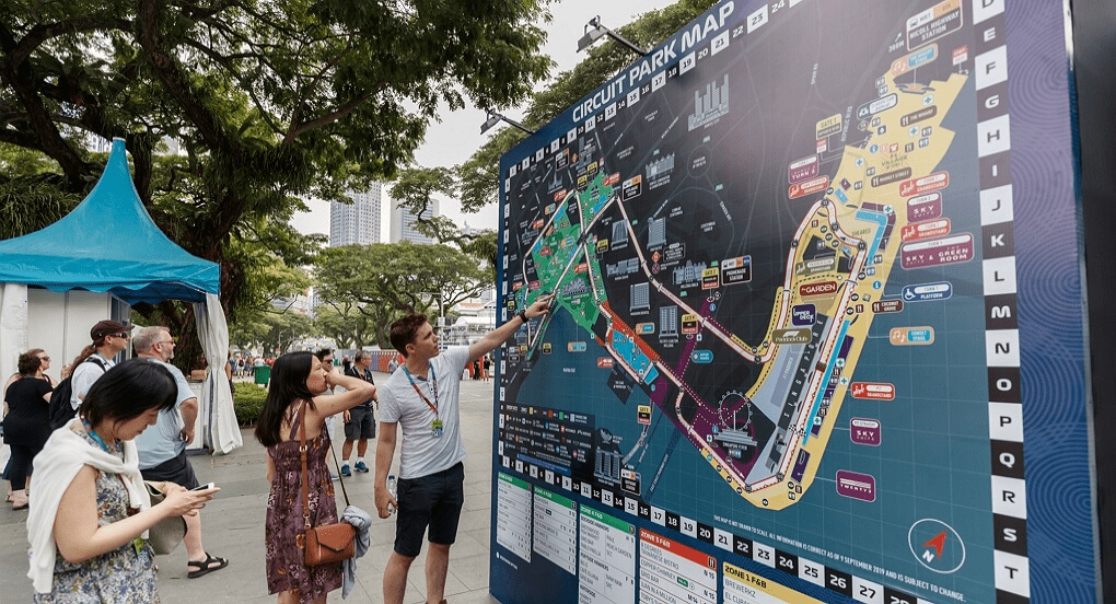 singapore grand prix weekend - f1 singapore zones