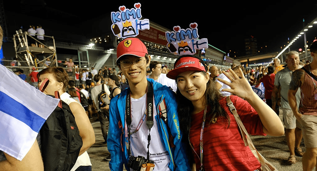 singapore grand prix weekend - walking on track