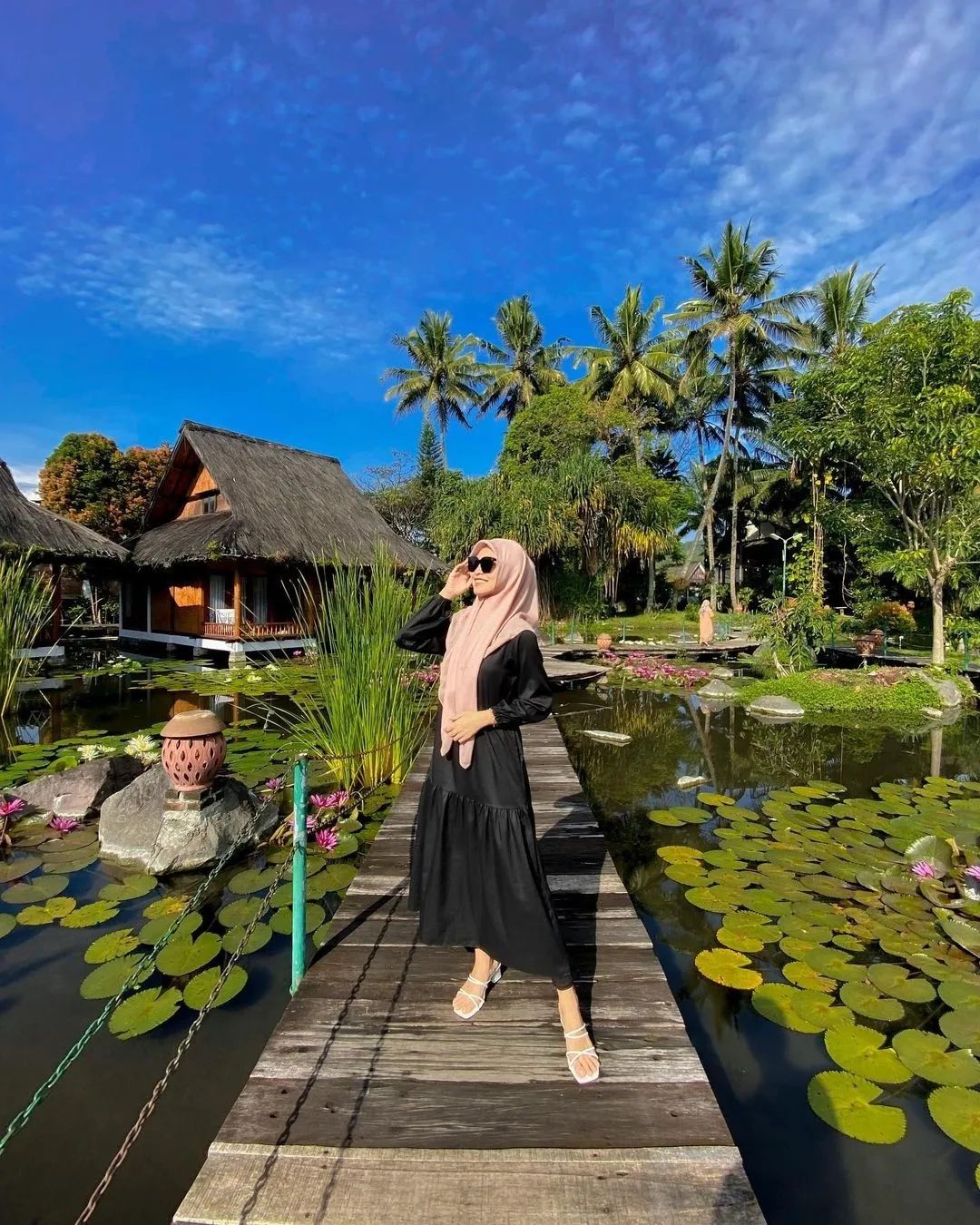 hot spring resorts - Kampung Sumber Alam Resort pond