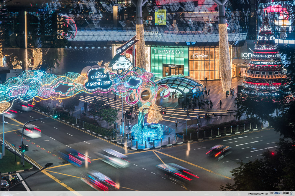 Orchard Road Christmas Light-up - long exposure