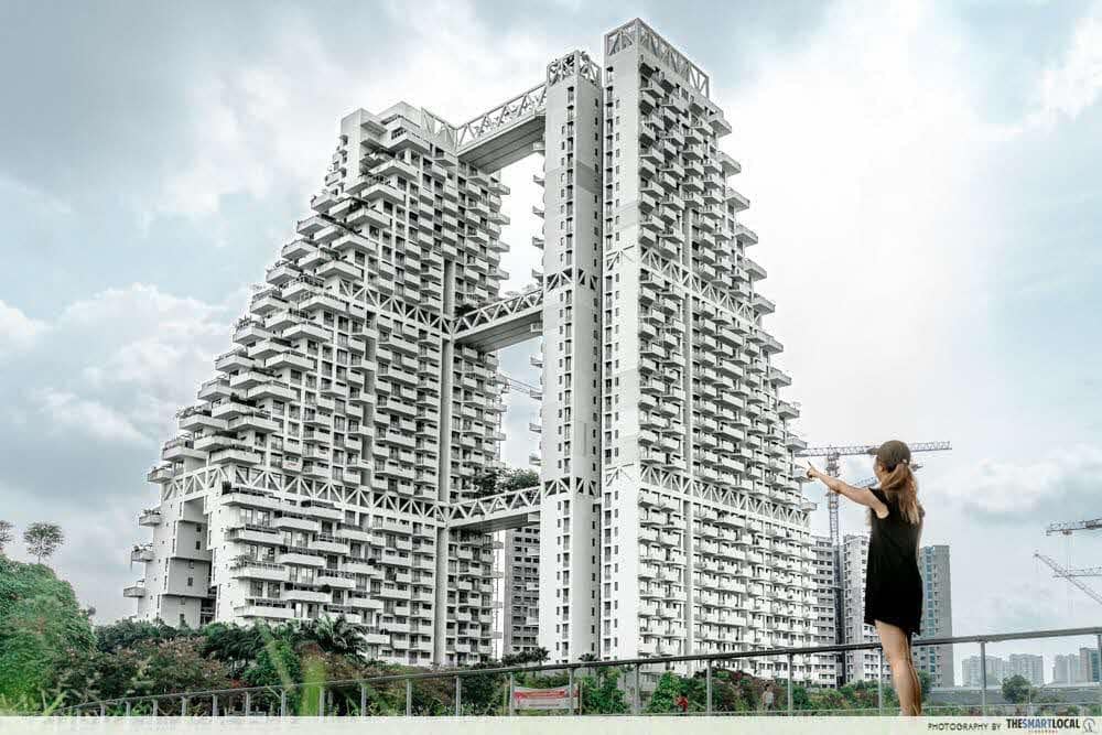 Unique buildings in Singapore - Sky Habitat lego condo