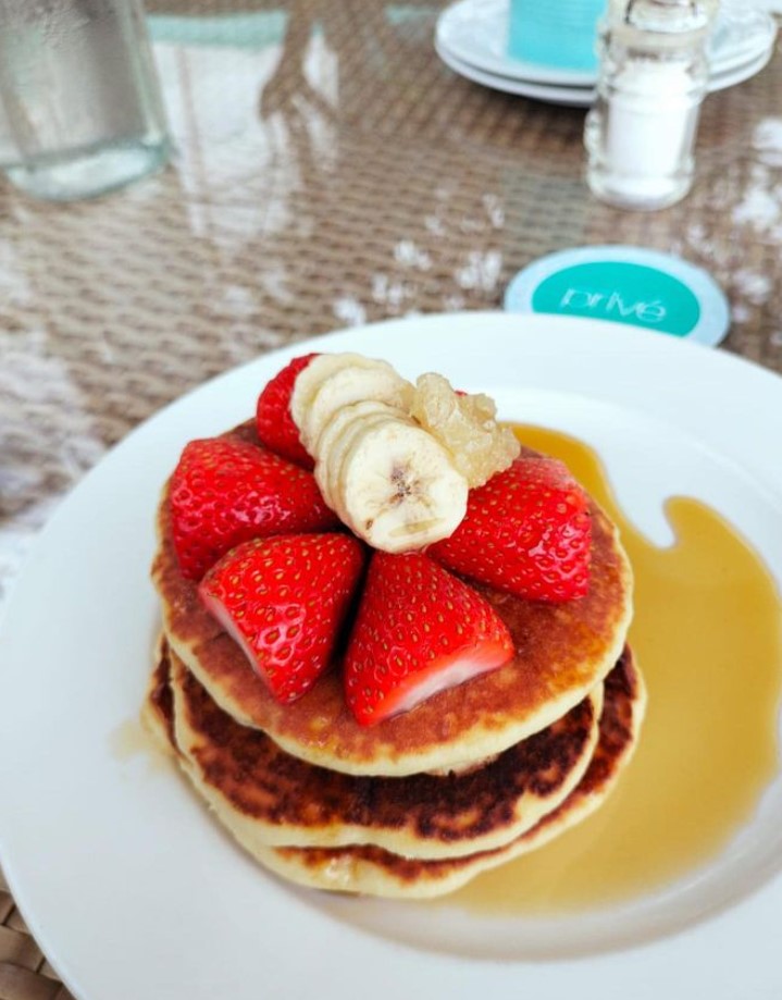 strawberry pancakes on a plate-prive keppel bay