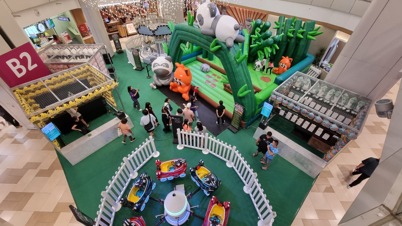 Bedok Mall Forest Frenzy Carnival Overhead Shot