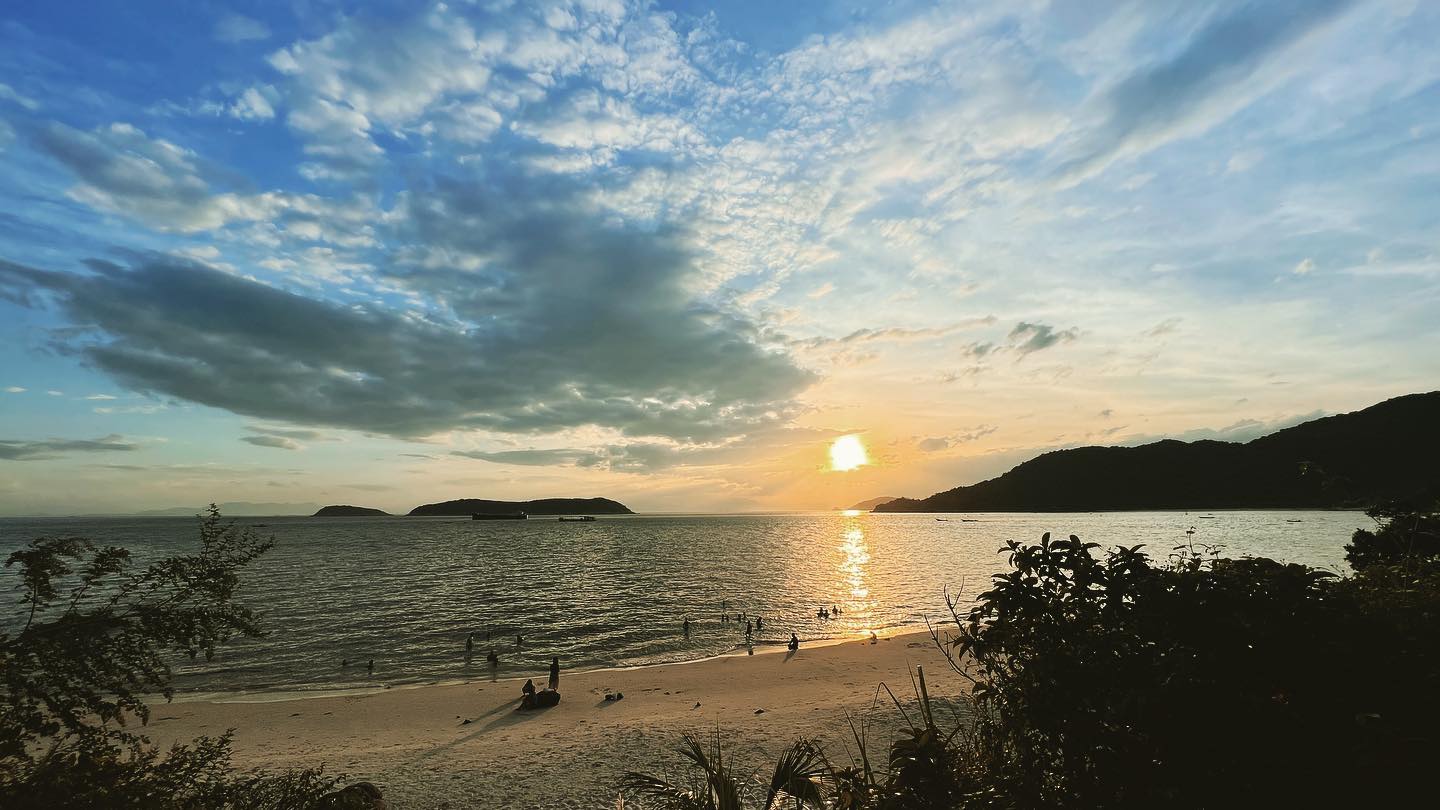 Cham Islands beach sunset