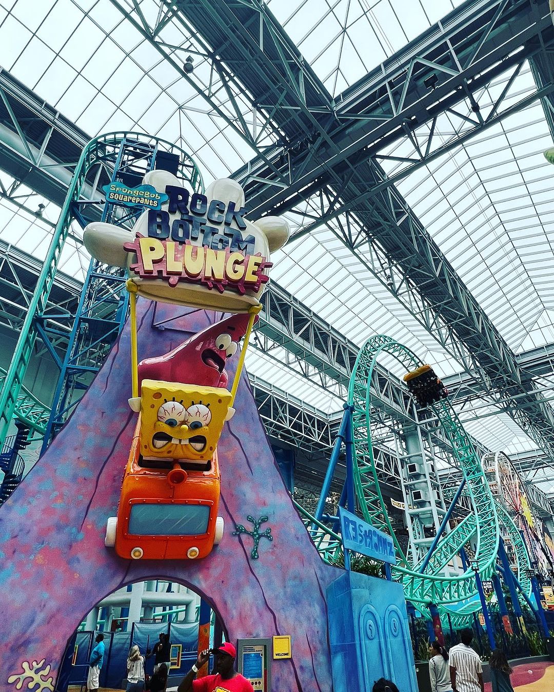 Rock Bottom Plunge Roller Coaster At Nickelodeon Universe
