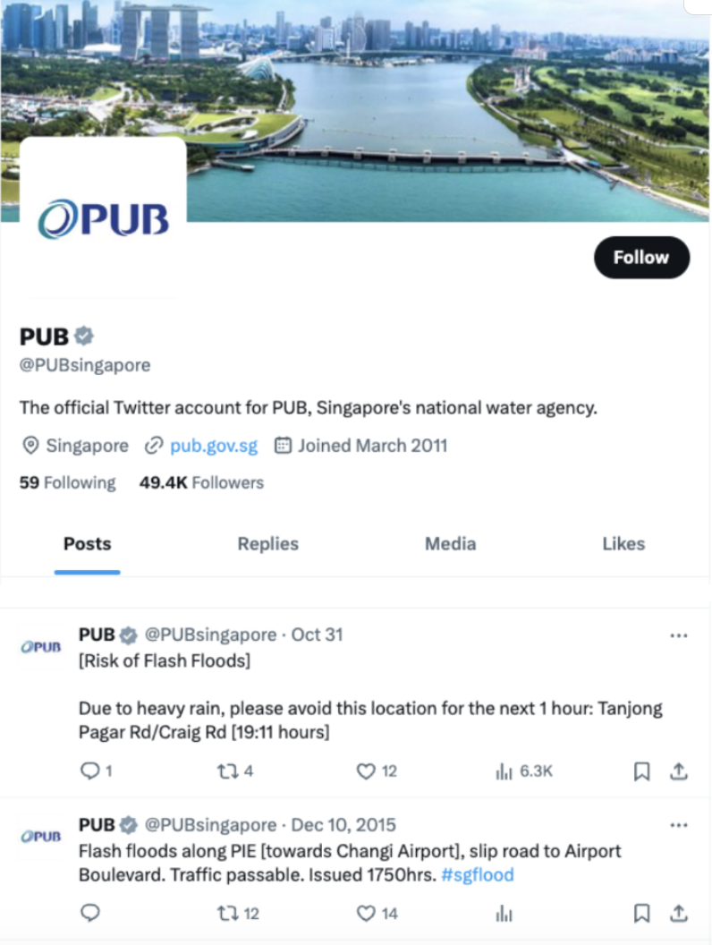 flood singapore - PUB X