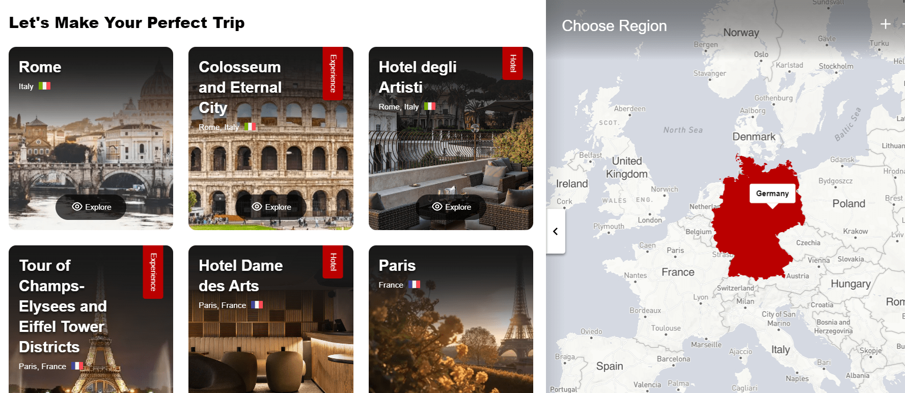 itinerary planners triptile screenshot