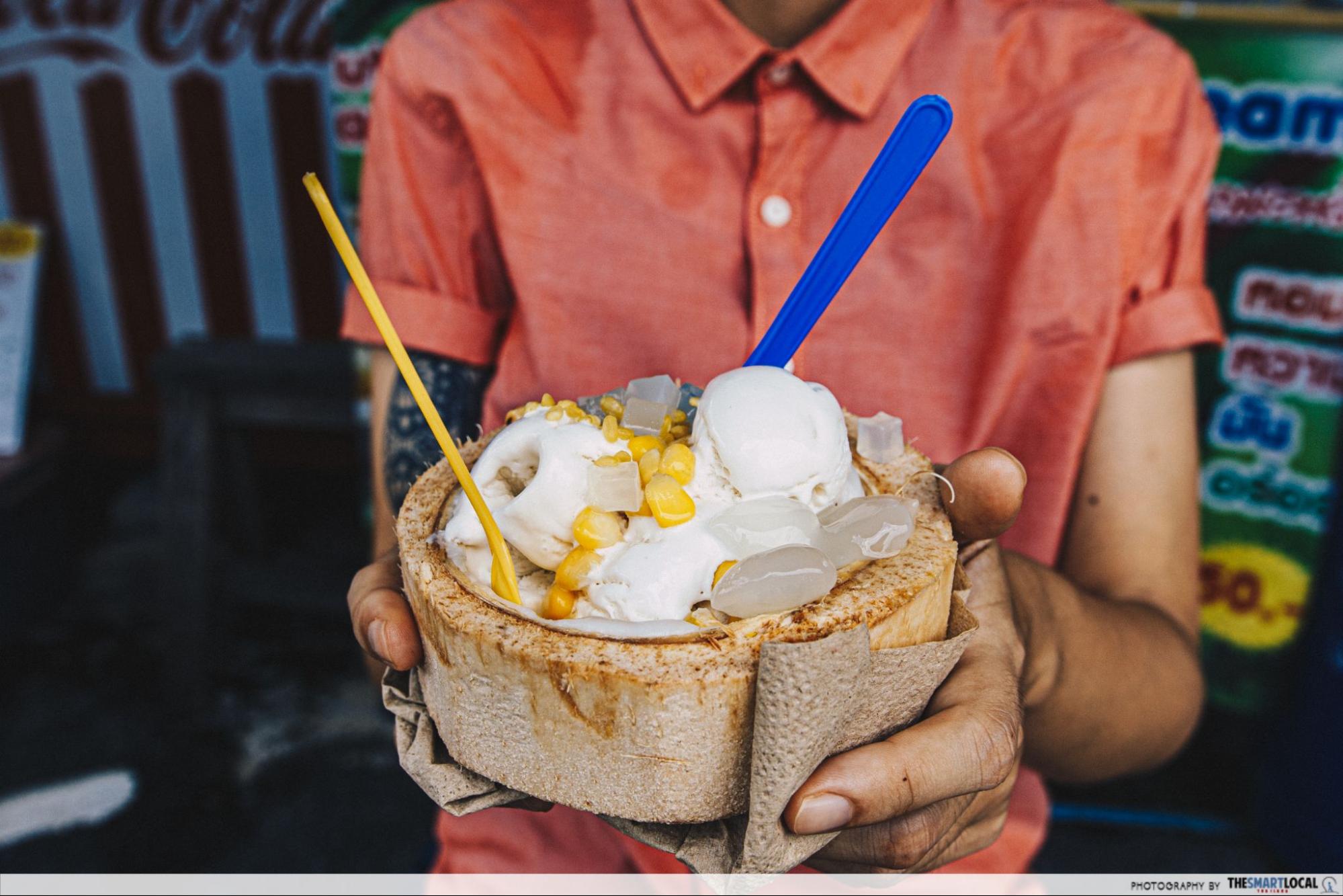 things to do bangkok coconut ice cream