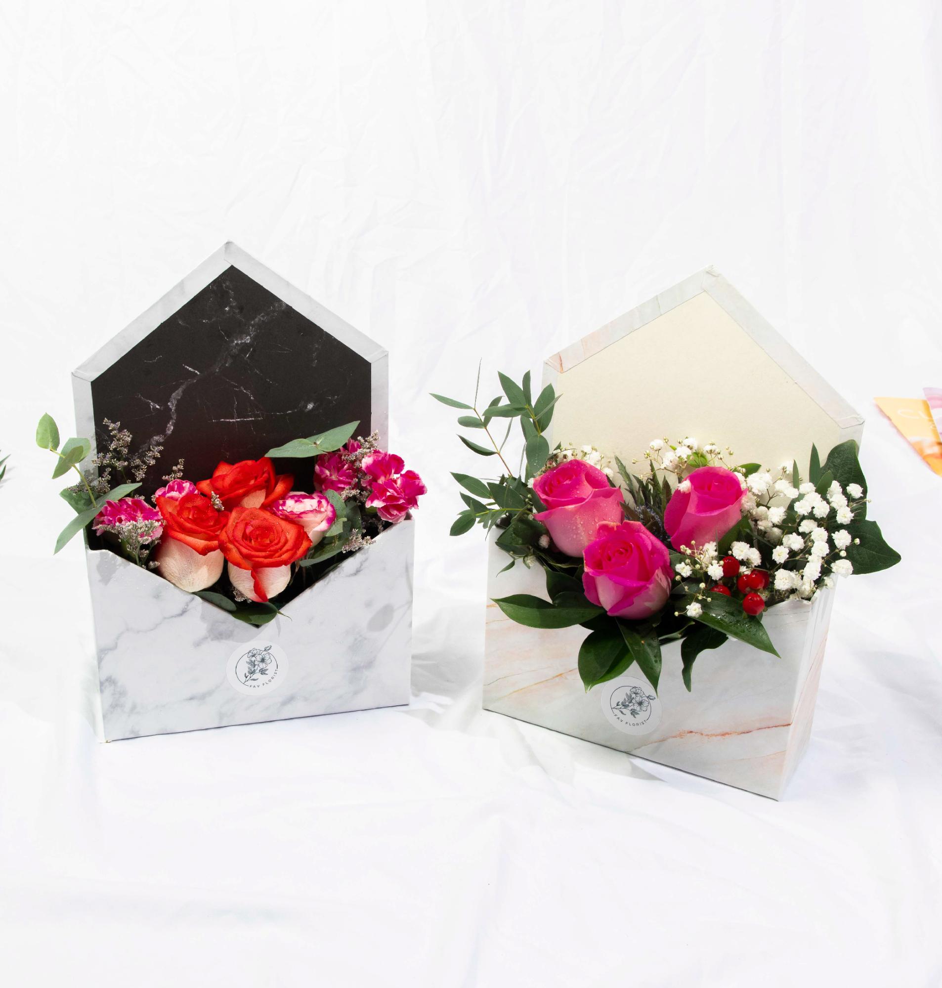 Flower Delivery Singapore - Fav Florist marble boxes