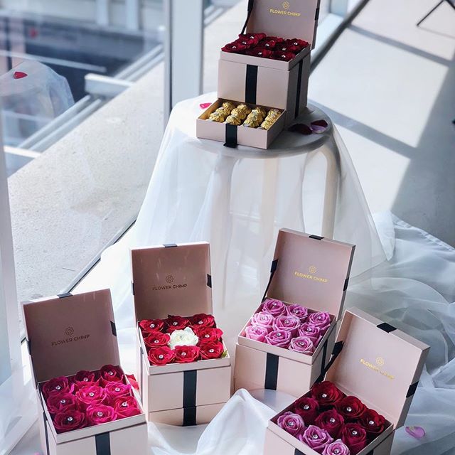 Flower Delivery Singapore - Flower Chimp trinity boxes