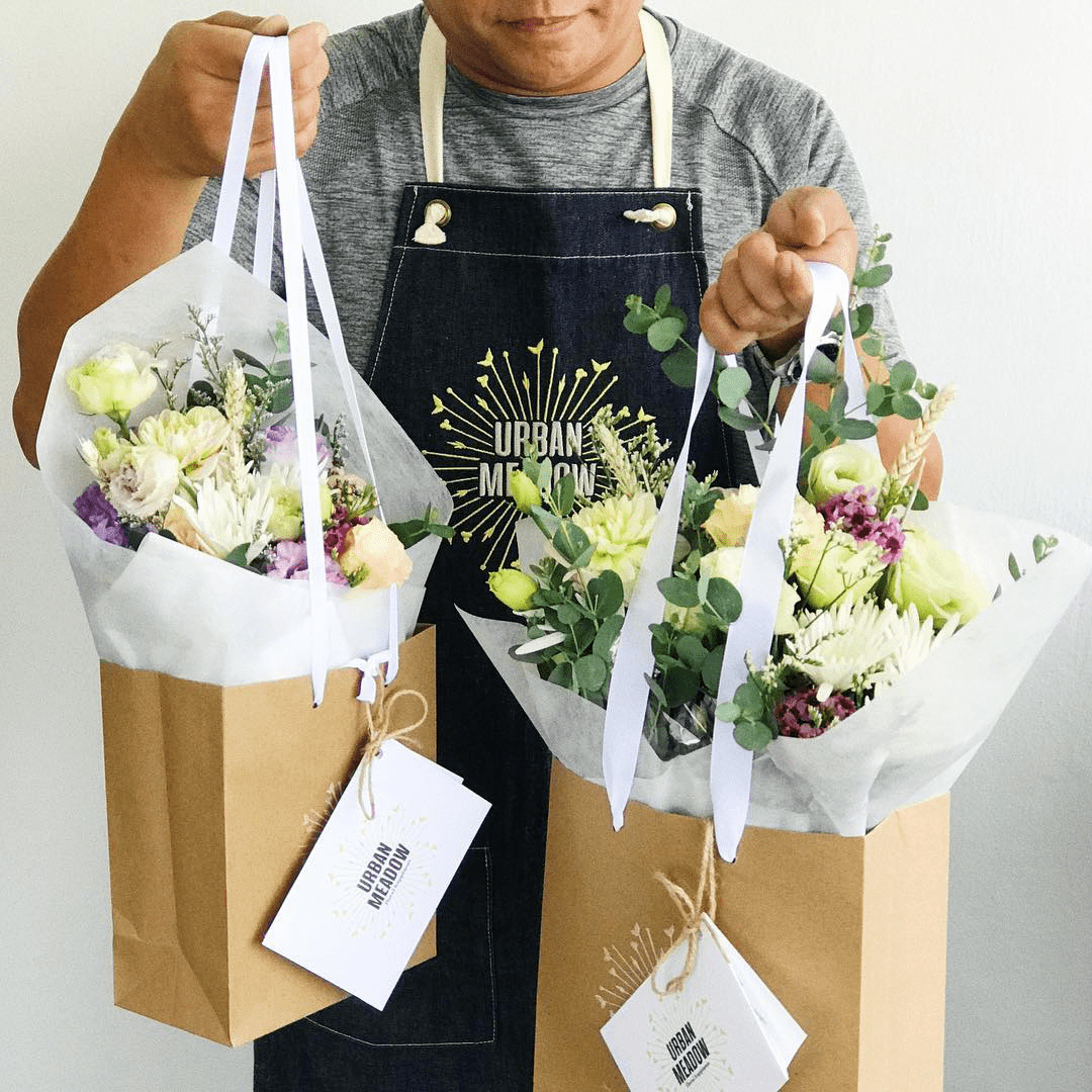 Flower Delivery Singapore - Urban Meadow paper bags