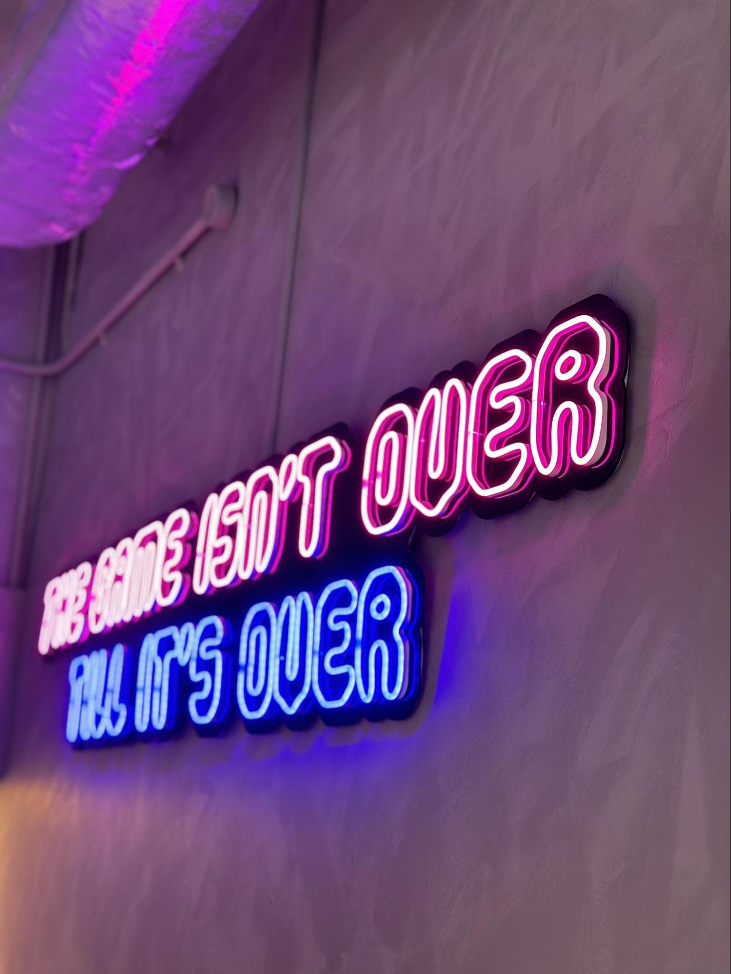 GameOver Gaming Cafe in Dhoby Ghaut - GameOver Neon Sign 