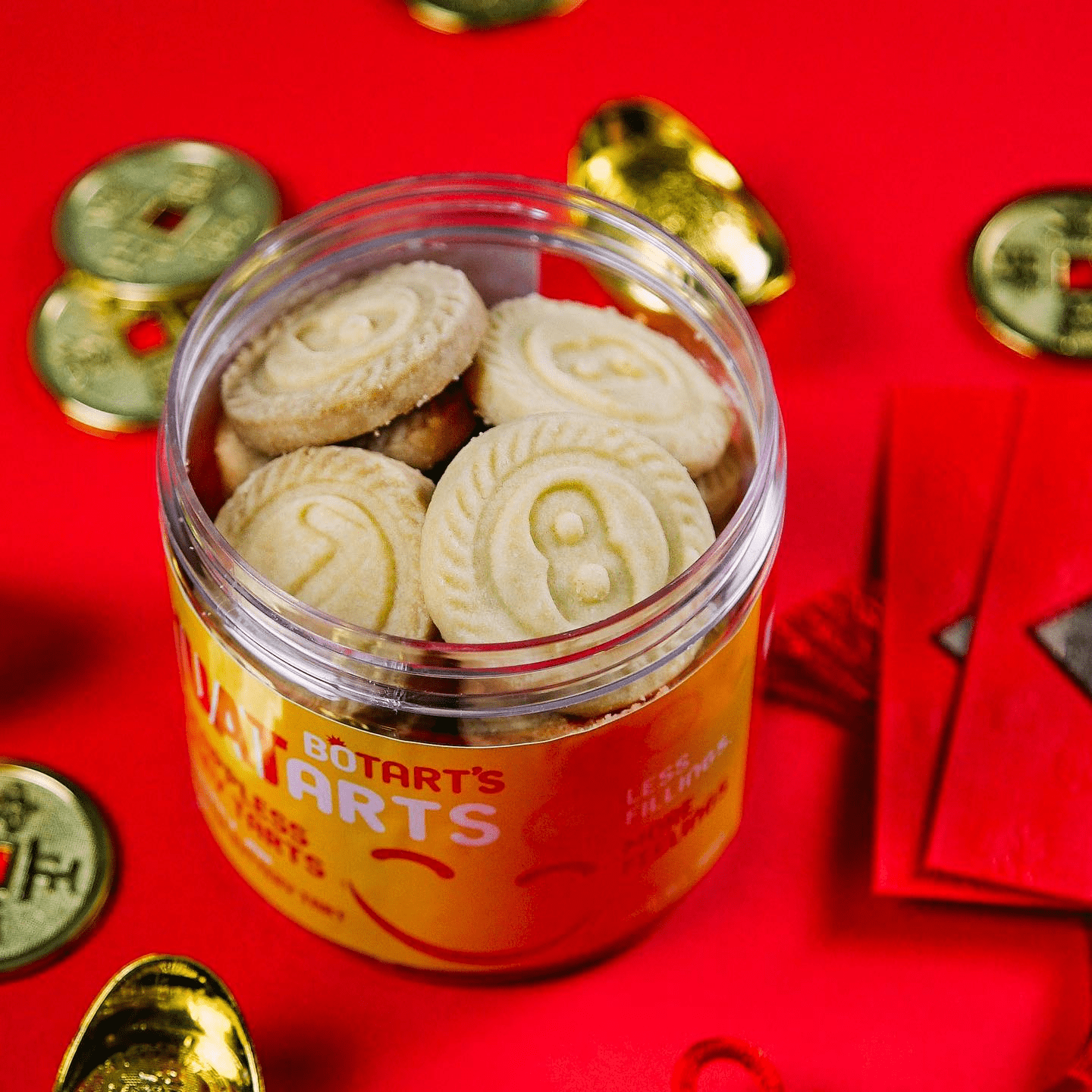 Online Bakeries To Get Unique Homemade CNY Goodies - BoTart lucky numbers on tarts without filling