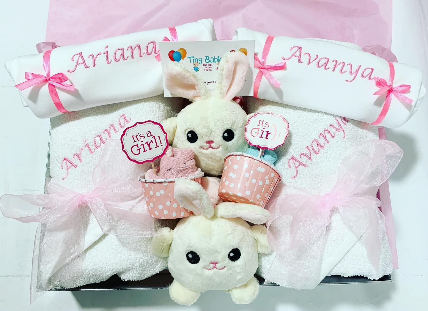 Customised baby gifts - Hampers for twins