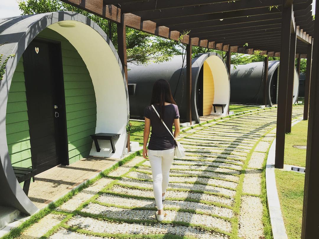 Relaxing resorts in Johor - Green Valley Eco Resort, tube-shaped room