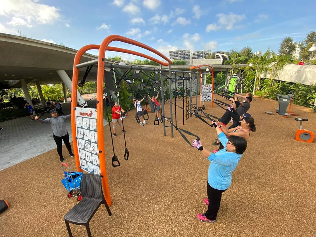 Group Workout Classes At ActiveSG Park @ Jurong Lake Garden Fitness Corner