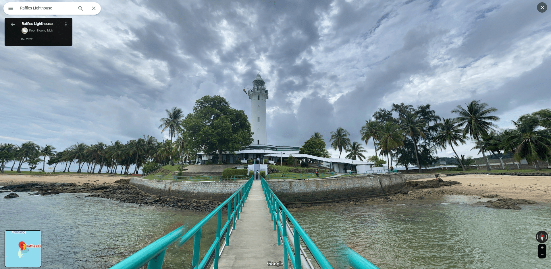Path To Raffles Lighthouse - Restricted Places In Singapore You Can Explore On Google Maps