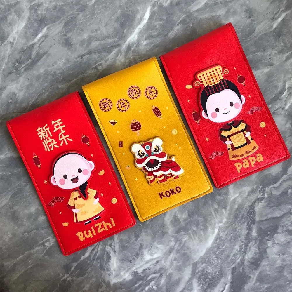 Unique angbao designs for CNY 2024 - leather angbaos 1