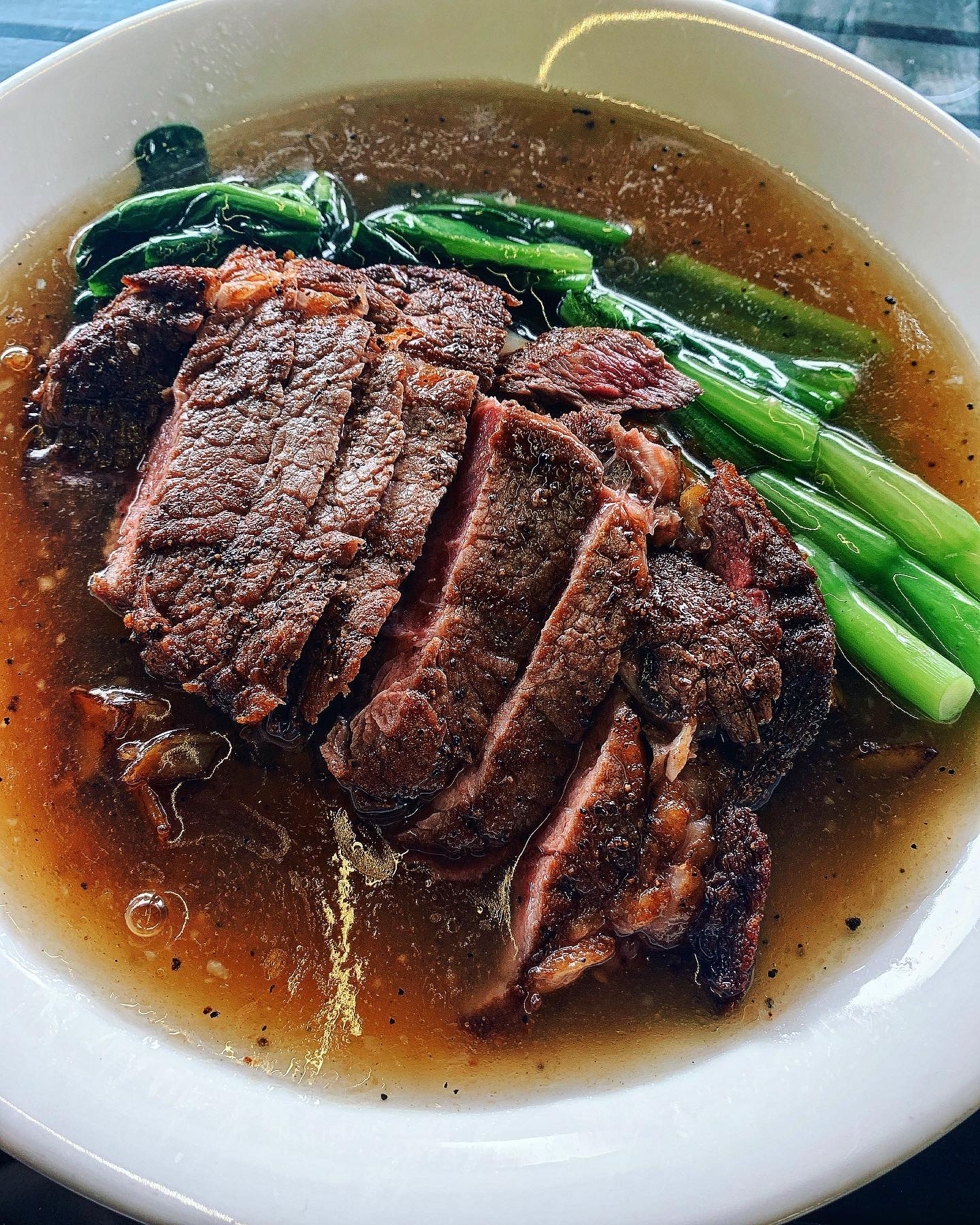 hidden romantic restaurants singapore - Bistro Gardenasia grilled ribeye beef hor fun