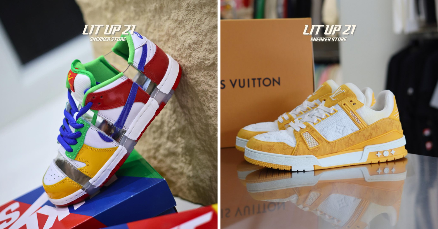 Nike and Louis Vuitton shoes available at LIT UP 21