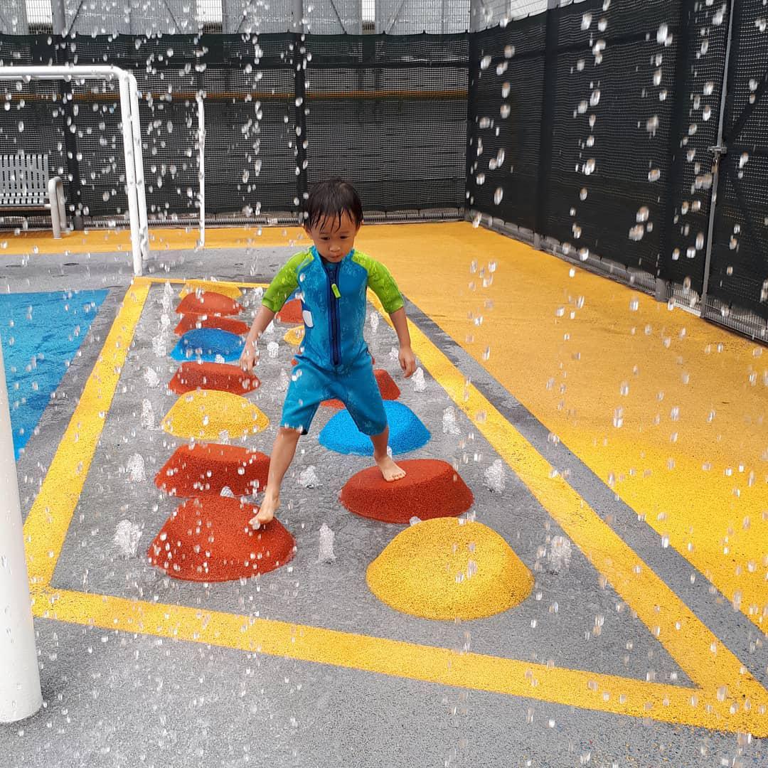 Free Water Playgrounds - Ninja Trail at Compass One obstacle course
