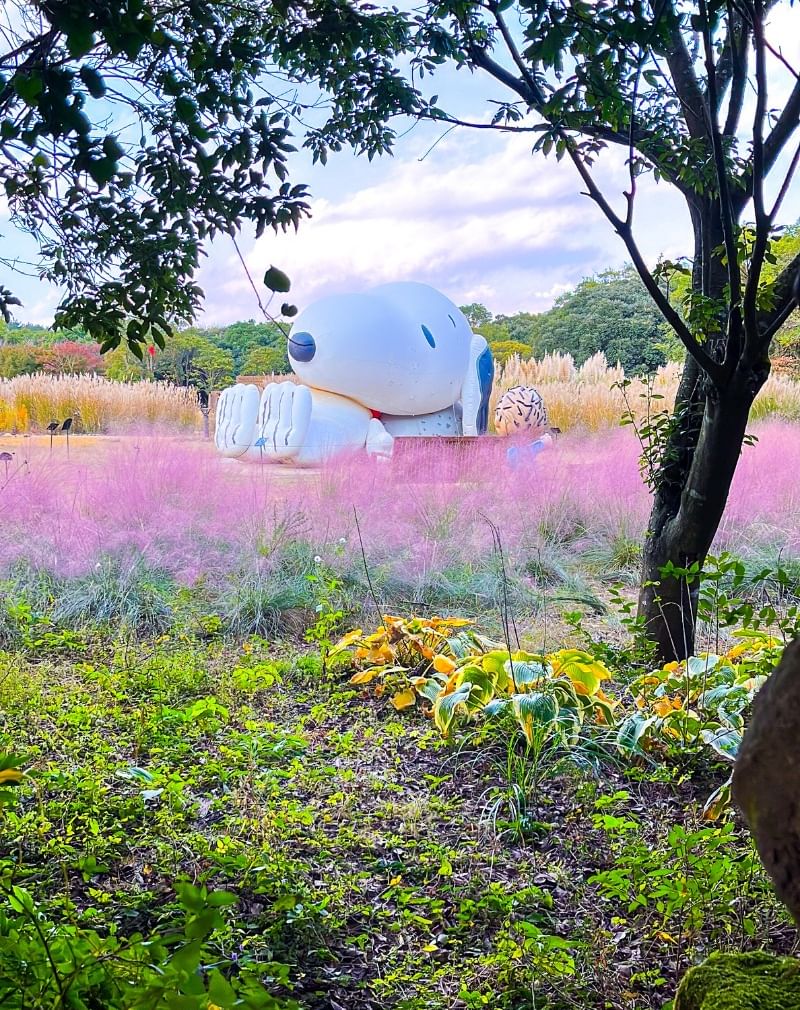 Outdoor Garden Giant Snoopy In The Field