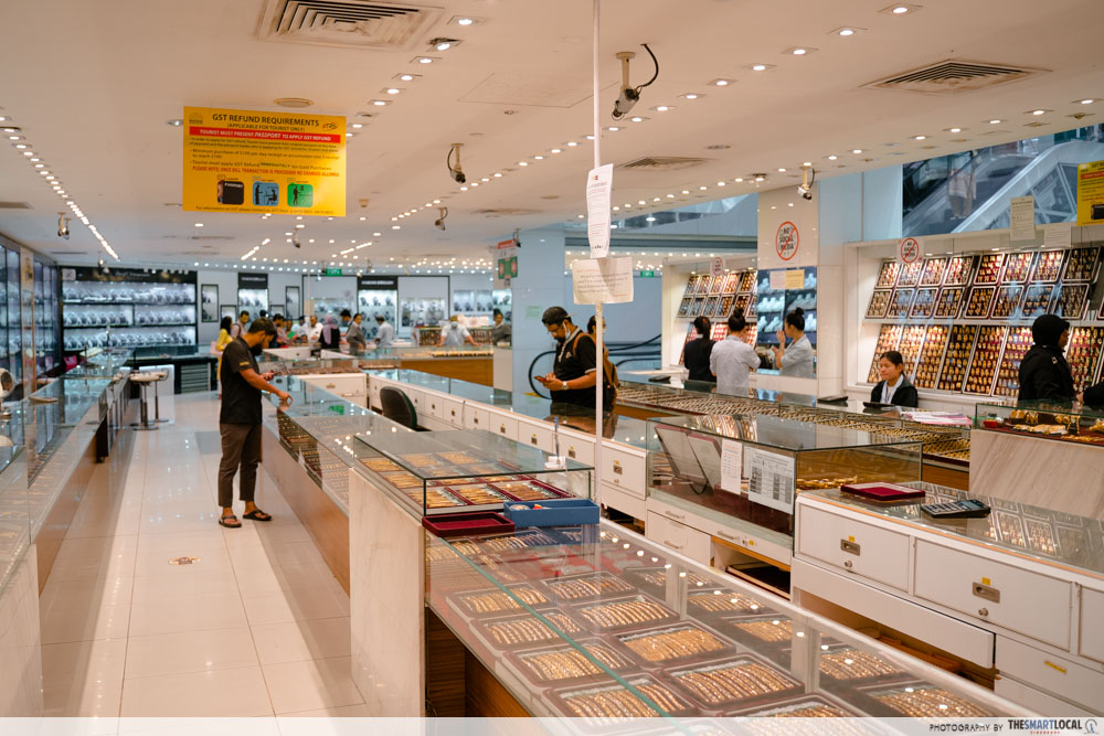 jewellery shop at mustafa centre, shopping malls in singapore 