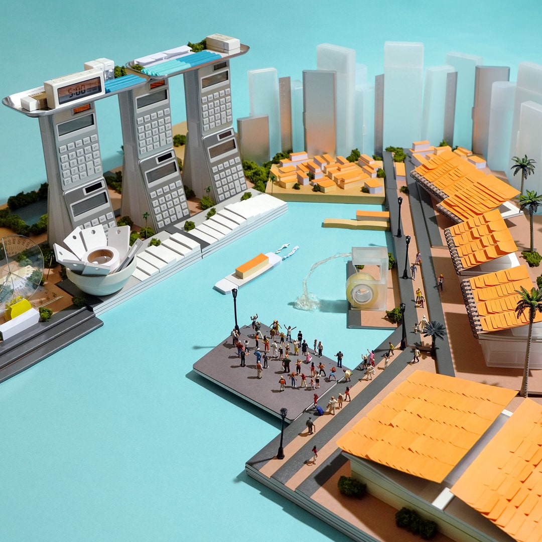 Marina Bay Sands Model At small MUJI Exhibition
