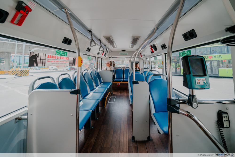 interior of the small bus