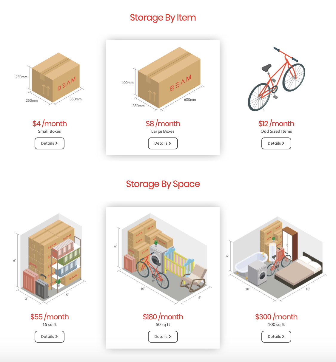 storage spaces BEAM Smarter Storage screenshot