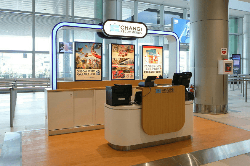 Changi Recommends kiosk at Changi Airport