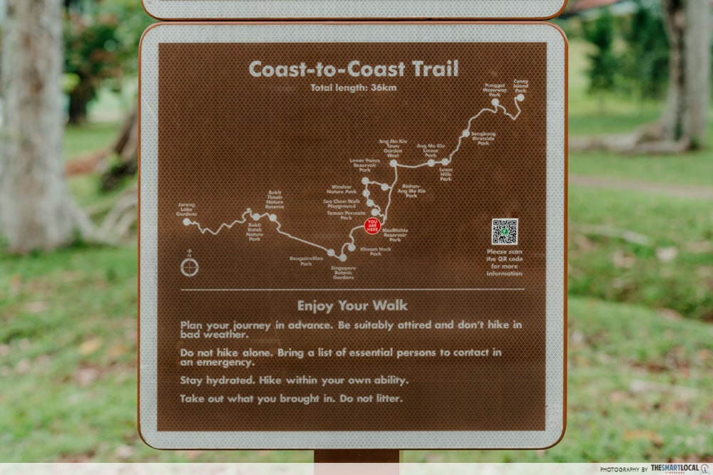 Coast-to-coast trail cycling & walking guide - map