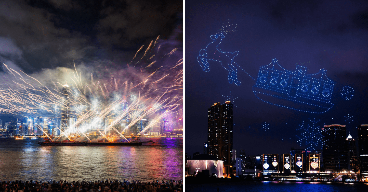 Fireworks And Drone Show At Victoria Harbour - New things to do in Hong Kong
