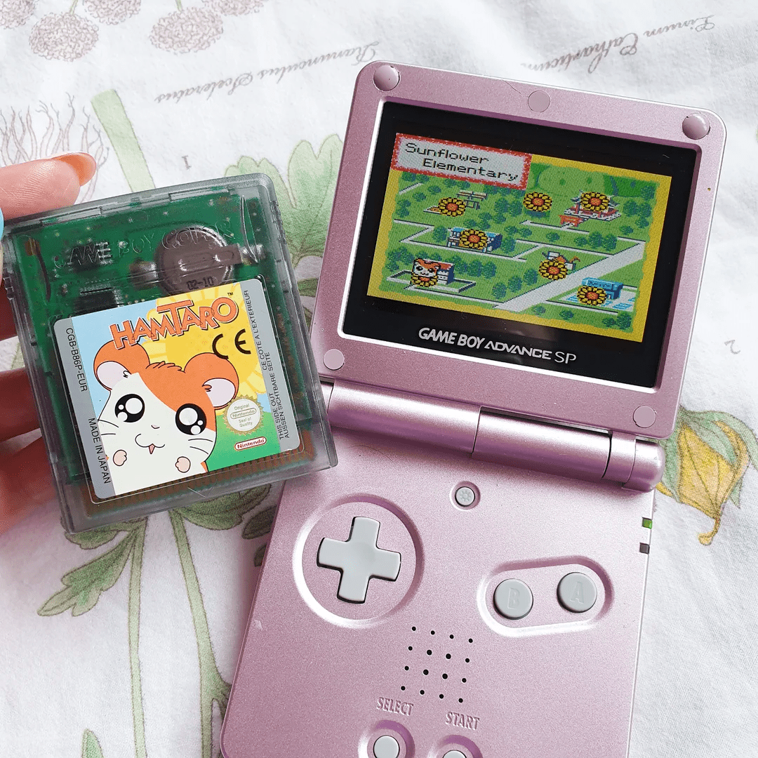 Hamtaro Game And Game Boy Advance SP