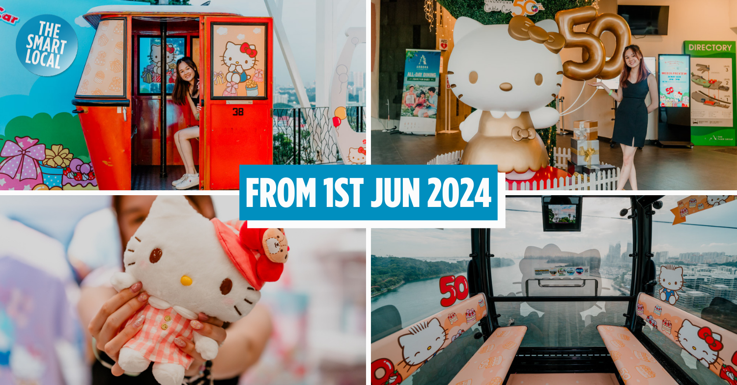 First Look: Hello Kitty Cable Cars To Ride With The Cute Feline Between Mount Faber & Sentosa